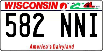 WI license plate 582NNI