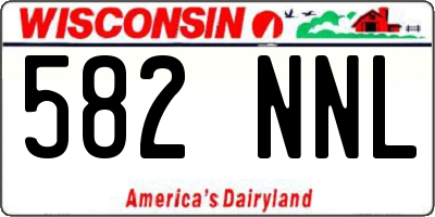 WI license plate 582NNL
