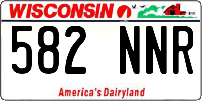 WI license plate 582NNR
