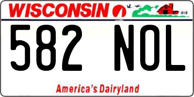 WI license plate 582NOL