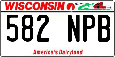 WI license plate 582NPB