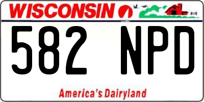 WI license plate 582NPD