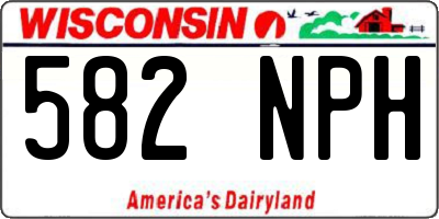 WI license plate 582NPH