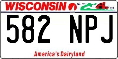 WI license plate 582NPJ