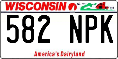 WI license plate 582NPK