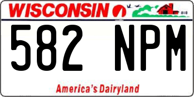 WI license plate 582NPM