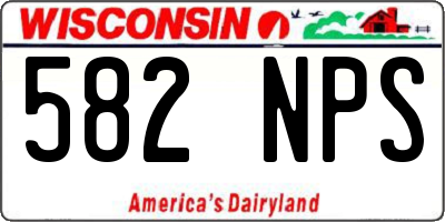 WI license plate 582NPS