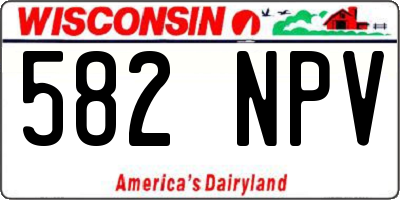 WI license plate 582NPV