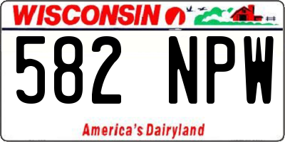 WI license plate 582NPW