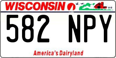 WI license plate 582NPY