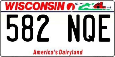 WI license plate 582NQE