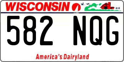 WI license plate 582NQG