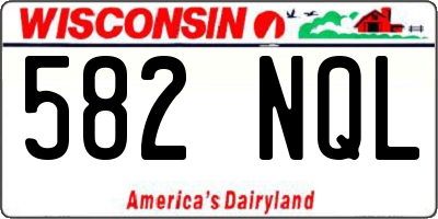 WI license plate 582NQL