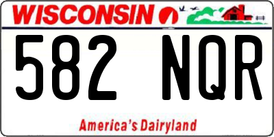 WI license plate 582NQR