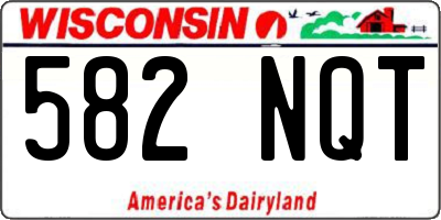 WI license plate 582NQT