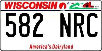 WI license plate 582NRC