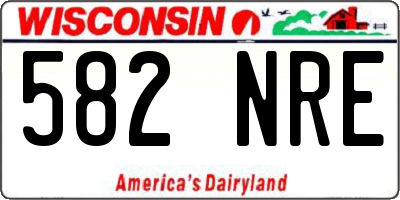 WI license plate 582NRE