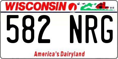 WI license plate 582NRG