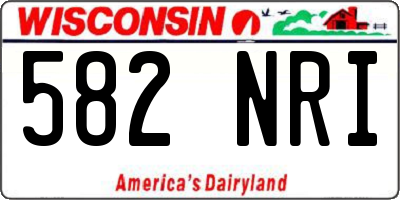WI license plate 582NRI