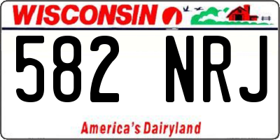 WI license plate 582NRJ