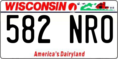 WI license plate 582NRO