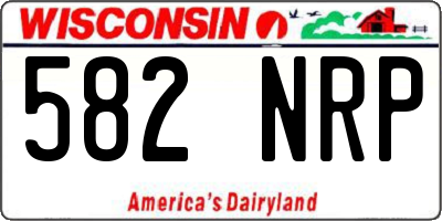 WI license plate 582NRP