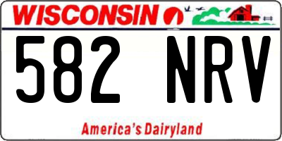 WI license plate 582NRV