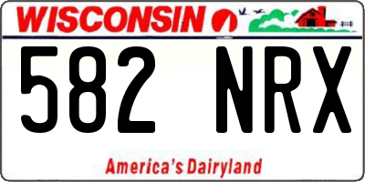 WI license plate 582NRX