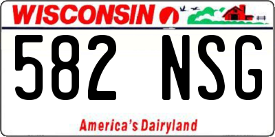 WI license plate 582NSG