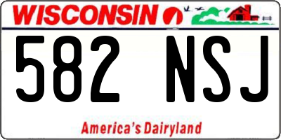 WI license plate 582NSJ