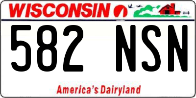 WI license plate 582NSN