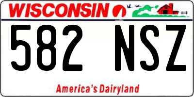 WI license plate 582NSZ