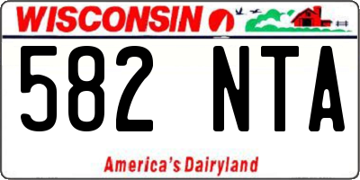 WI license plate 582NTA