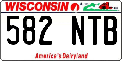 WI license plate 582NTB