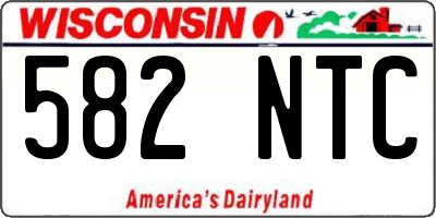 WI license plate 582NTC