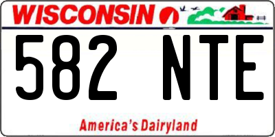 WI license plate 582NTE