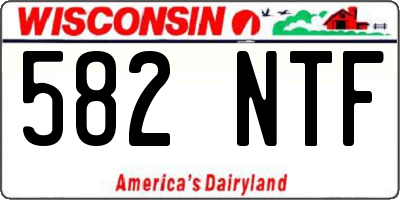 WI license plate 582NTF