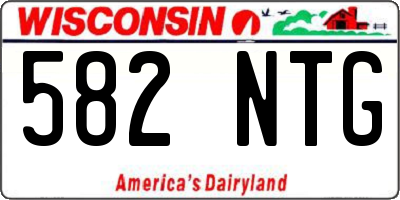 WI license plate 582NTG