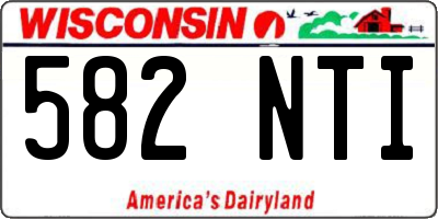 WI license plate 582NTI