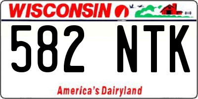 WI license plate 582NTK
