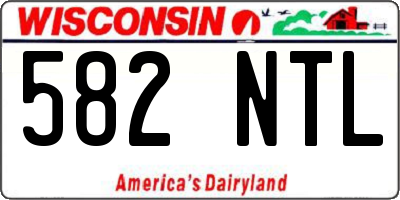 WI license plate 582NTL