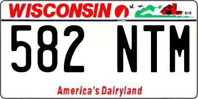 WI license plate 582NTM