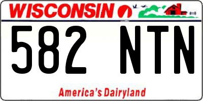 WI license plate 582NTN