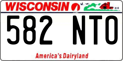 WI license plate 582NTO