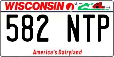 WI license plate 582NTP