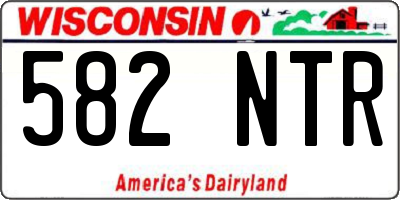 WI license plate 582NTR