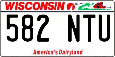WI license plate 582NTU
