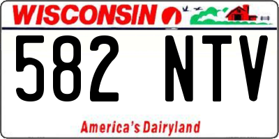 WI license plate 582NTV