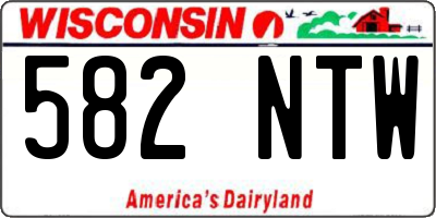 WI license plate 582NTW