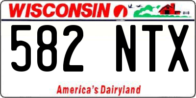 WI license plate 582NTX